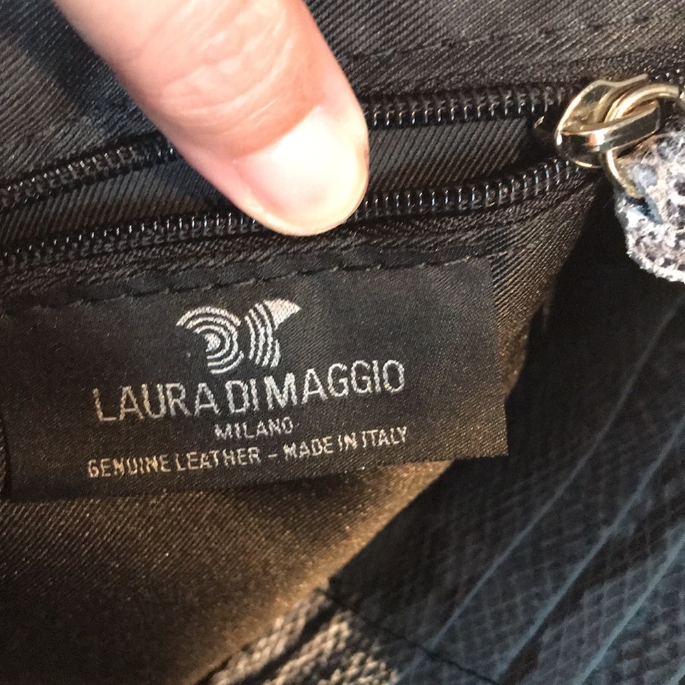 Laura Dimaggio Python Pattern Clutch Wristlet - image 6